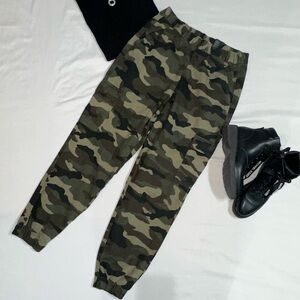 Divided Green Camouflage Joggers